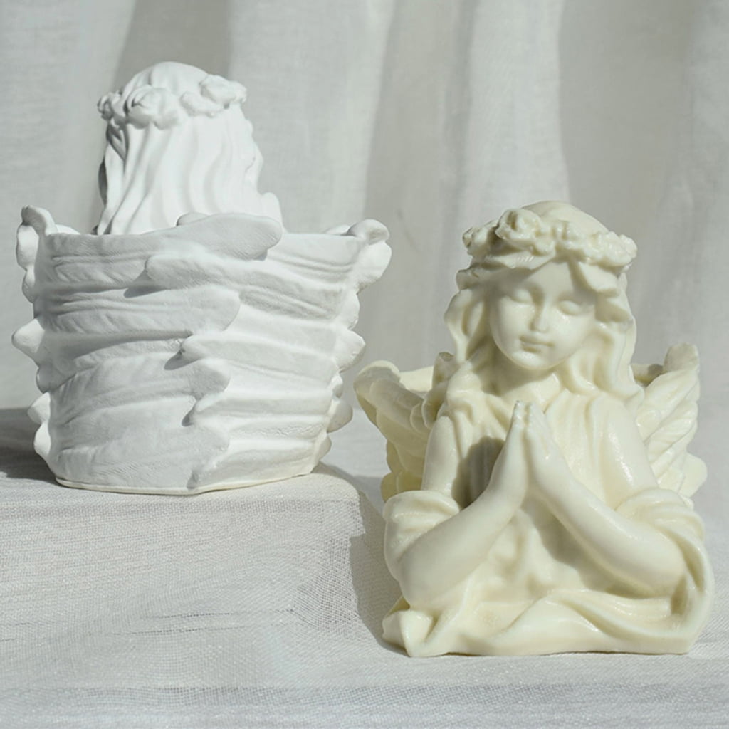 ZPAQI Praying Angel Vase Silicone Mold Candle Soap DIY Handicraft Supplies