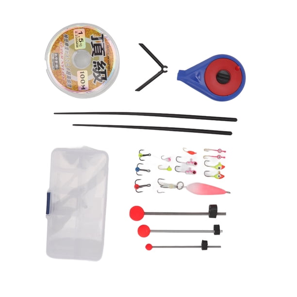 Juego De Pesca De Invierno, Anzuelos De Molienda Repetidos, Amplia Aplicación, Línea De Caña De Pescar En Hielo Impermeable Y Juego De Anzuelos De Alta Resistencia Para Pesca En