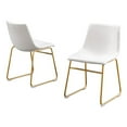 thumbnail image 1 of Chaises Doubles en Simili Cuir Blanc avec Base en Chrome Doré (Lot de 2), 1 of 2