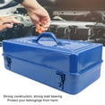 thumbnail image 4 of Blue Tool Chest Storage Organizer, Blue Toolbox Metal Structure High Load Bearing Portable Tool Storage Organizer for Workshop Garage Car Job Site, 4 of 7