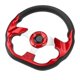 thumbnail image 4 of 13 Inch PU Car Steering Wheel, Stylish, Shockproof, Improved Grip, Easy Installation, Vehicle Racing Steering Wheel, Red, 4 of 4