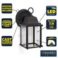 thumbnail image 4 of CORAMDEO Applique Murale Extérieure 2 Pack pour Porche, Patio, Grange et Plus, Emplacement Humide, LED Intégrée Donne 75W de Lumière, 800 Lumens, 3K, Aluminium Moulé Durable avec Finition Noire et Verre Biseauté, 4 of 5