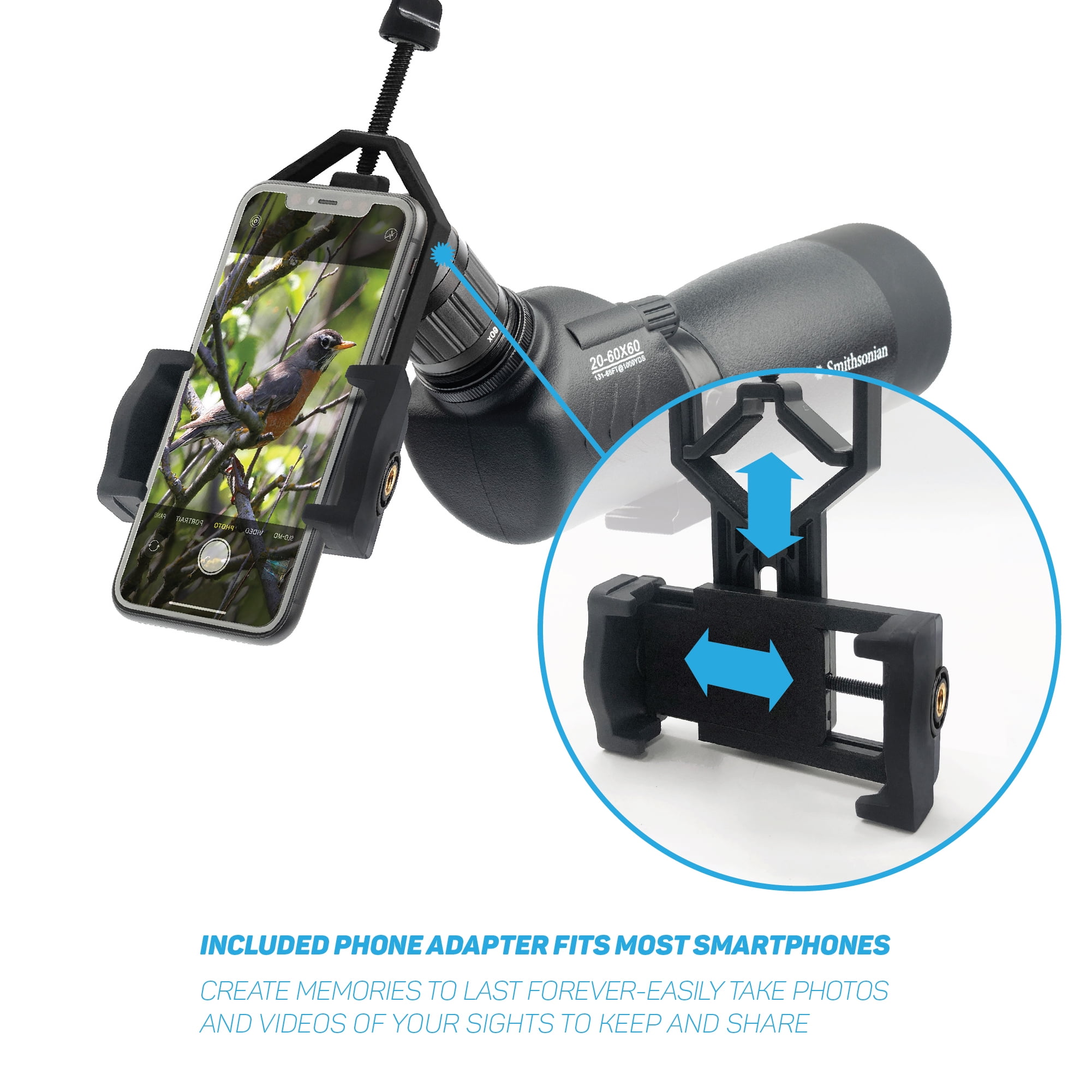  Birds Suloレモンscope Omano Smithsonian Great Outdoors Spotting Scope Set w/ 20-60