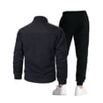 thumbnail image 4 of Men Leisure Splicing Knitting Zipper Cardigan Sweater Set, 4 of 5