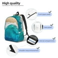 thumbnail image 4 of Rateoe Beach Pattern Canvas College Laptop Backpack,Travel Daypack,Durable Rucksack Travel Notebook Bag School Backpack Book Bag for Men Women-Medium, 4 of 7