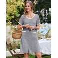thumbnail image 4 of Ekouaer Nightgowns for Women Bamboo Viscose Button Down Sleep Shirts Short Sleeve Nightshirts House Dress with Pockets, 4 of 6