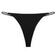 thumbnail image 2 of Gibobby Tangas de mujer ilusion Sexy Girl's New Cut Out Butterfly Pearl Tanga de encaje Doble capa Correa fina Sexy Tanga Bordado de Cintura Bikini sexy(Negro,XL), 2 of 5