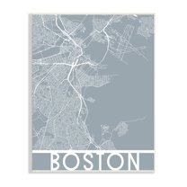 Stupell Industries Boston City Street Outline Urban Massachusetts Transportation Grid, 13 x 19, Design by Daphne Polselli