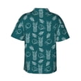 thumbnail image 3 of Daiia Tropical Pineapple Hawaiian Shirt for Men Gentle Cotton Regular Short Sleeve Casual-Large, 3 of 9