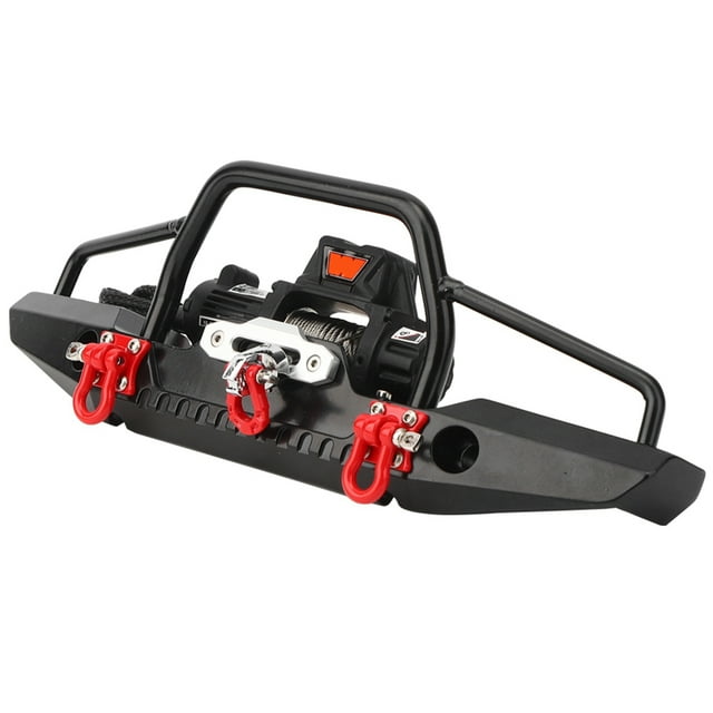 Parachoques Delantero, Parachoques Delantero De Metal, Reemplazo Duradero Confiable Con LED Para TRX4 SCX10 RC Car OTVIAP Front Bumper