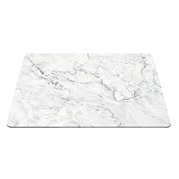 Marble Pattern Quick-Dry Diatomaceous Earth Dish Mat, Non- Absorbent Kitchen Countertop Drainer Pad for Cups, Bowls, and Tableware Storage