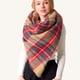 thumbnail image 4 of Bufanda de otoño invierno para mujer con borlas clásicas a cuadros de tartán cálido suave y grueso manta grande abrigo chal bufandas, 4 of 5