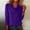 *Purple, variant on ClodeEU Women's Front Ruff Sweater,Long Sleeve Lightweight Pullover ,Casual Knit Tops Navy,Womens Plus L