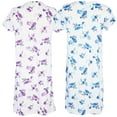 thumbnail image 4 of JEFFRICO Womens 2 Pack Nightgowns Short Sleeve Sleepwear Soft Pajama Dress Nightshirts, 4 of 4