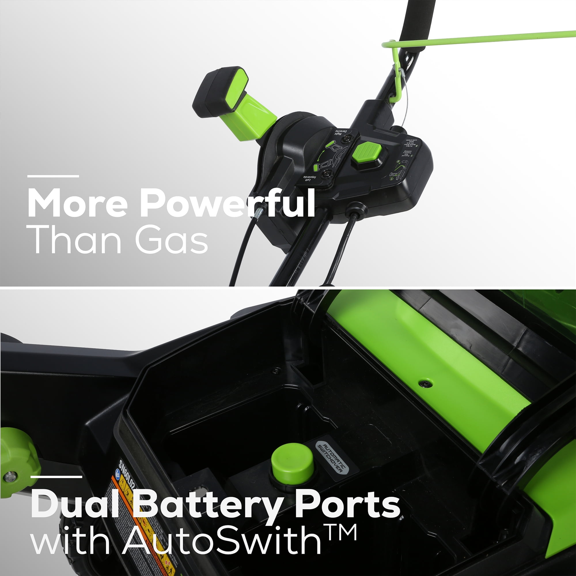 Greenworks 60V 22" Snow Blower Battery Powered Brushless Motor, Dual Batteries & Charger Included