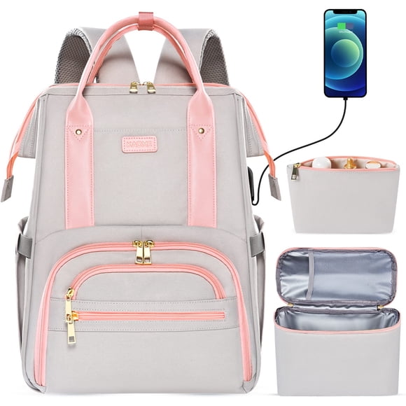 Mochila de almuerzo Kaome 15.6 portátil impermeable para mujer