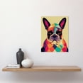 thumbnail image 2 of Vibrant Colourful Geometric French Bulldog Portrait Design Unframed Wall Art Print Poster Home Decor Premium, 2 of 4