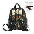 thumbnail image 5 of FORMRS School Backpack with Front Zippered Pocket 12" Elementary Student Travel Daypack, Black Halloween Dancing Skeleton, 5 of 6