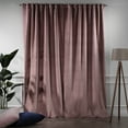 thumbnail image 2 of 3S Brother's Solid Luxury Matte Velvet Soft Curtains Set of 2 Panels Hanging Back Tap & Rod Pocket Home Décor Bedroom Kitchen Office Windows Room Darkering ( Baby Pink-52"x95"), 2 of 6