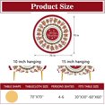 thumbnail image 2 of Merry Christmas Gingerbread Man Round Tablecloth 70 x 70 Inch, Xmas Peppermint Candy Holly Red Berry Decorative Table Cloth Dining Table Cover, Winter Holiday Dinner Party Picnic Decoration, 2 of 7