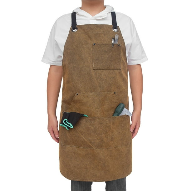 24" X 37" Leather Work Shop Apron with Heatresistant and Flame