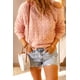 thumbnail image 4 of ABPHQTO Suéter de pestañas con hombros descubiertos y corte asimétrico rosa para mujer, 4 of 5