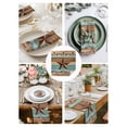 thumbnail image 3 of Western Texas Star Vintage Cloth Napkins Set of 6 Reusable Dinner Napkins, Retro Farmhouse Turquoise Brown Wood Cocktail Napkin Washable Table Napkins for Wedding/Holiday Party/Baby Shower 20"x20", 3 of 7