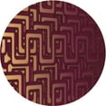 thumbnail image 1 of Ahgly Company Indoor Round Patterned Chestnut Red Area Rugs, 3' Round, 1 of 6