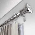 thumbnail image 2 of 1" Dia Rosetta Curtain Rod 66-120 inch, Satin Nickel, 2 of 3