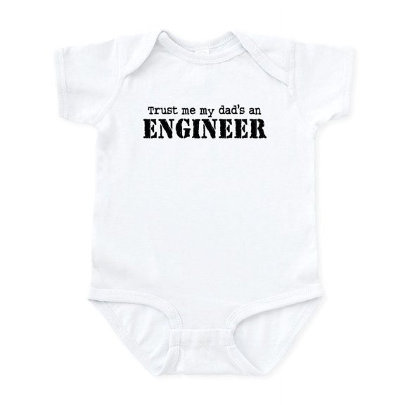 CafePress - Trust Me My Dad's An Engineer Infant Bodysuit - Baby Light Bodysuit, Size Newborn - 24 Months