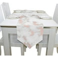 thumbnail image 4 of Coolnut Rectangle Cloth Table Runner, Rose Gold Marble Table Cover 13"x90"for Wedding Birthday Holiday, 4 of 5