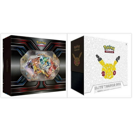 Pokemon TCG The Best of XY Premium Trainer Collection Box and 20th Anniversary Generations Elite Trainer Box Card Game Bundle, 1 of