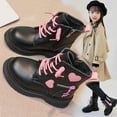 thumbnail image 4 of GUOBIOZIY Girls Boots Girls Warm Winter Flat Non-Slip Zip Boots for Indoor Outdoor(Toddler/Little Kid/Big Kid) Black,10.5-11 Y, 4 of 5