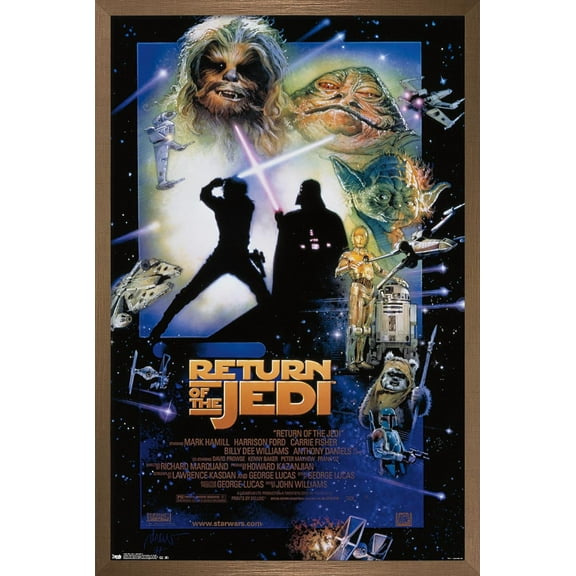 Star Wars: The Return Of The Jedi - One Sheet Wall Poster, 14.725" x 22.375", Framed
