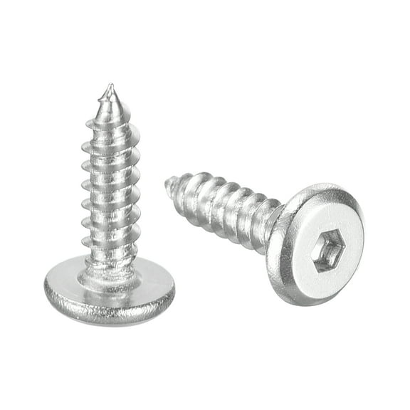 M3 x 12mm (50 Pack) 304 Stainless Steel Flat Round Socket Head Wood Screws