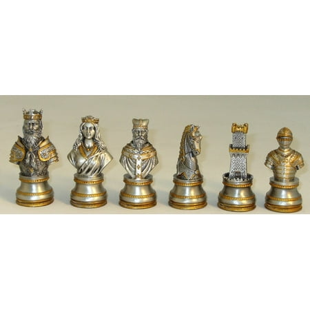 Pewter Camelot Metal Chessmen