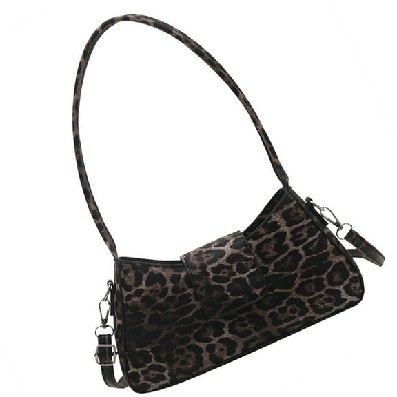 Leopards Print Shoulder Bag PU Leather Crossbody Purse for Women Fashionable and Stylish Handbag with Adjustable Strap