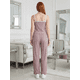 thumbnail image 3 of Conjunto Moderno 2 Piezas, Top de Tirantes y Pantalón Acampanado, Look Sofisticado Y Casual para Mujer, 3 of 5