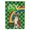Red, variant on 15.5 x 11.25 in. White Boston Terrier Saint Patricks Day Flag - Garden Size