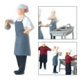 thumbnail image 3 of Figurines Figurines de Chef de Restaurant pour Scènes Miniatures Chef Gris 2, 3 of 8