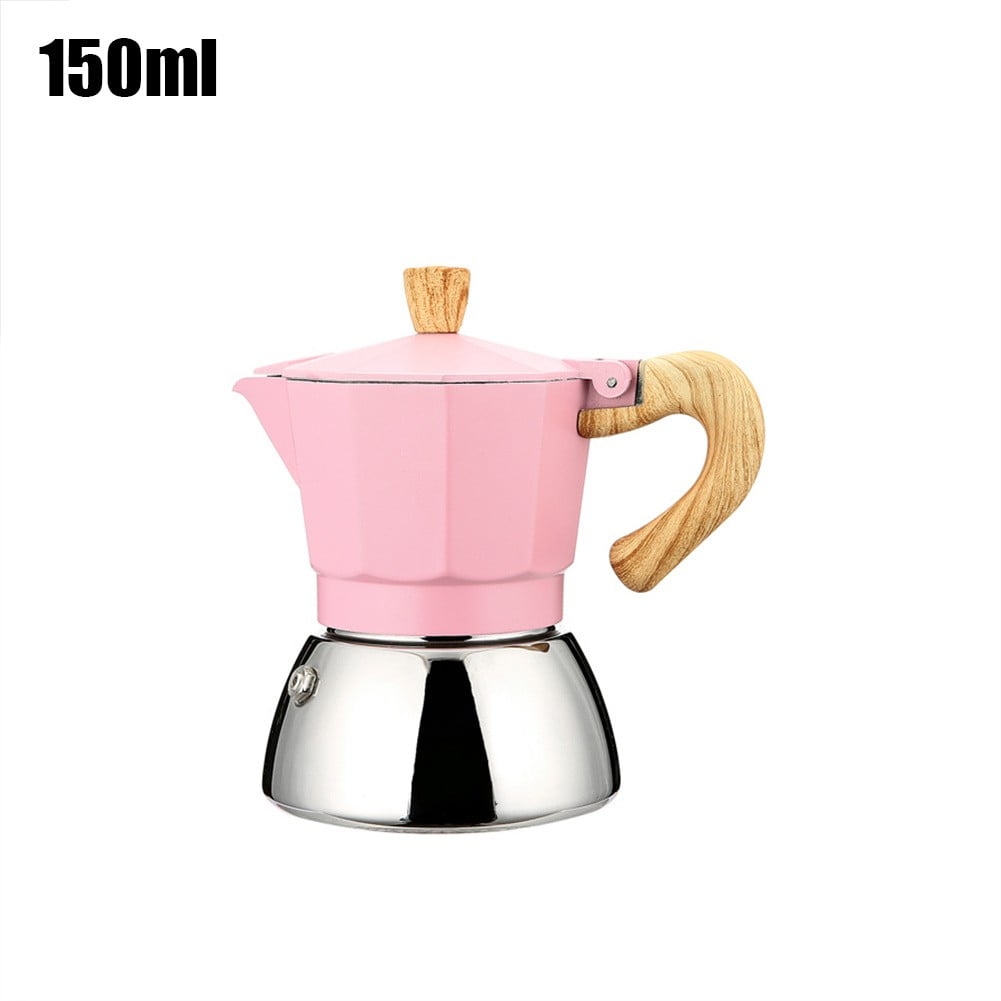 Italian Moka Pot 3 Cup Stovetop Aluminum Espresso Maker - Pink, 5.4 oz -  Kroger