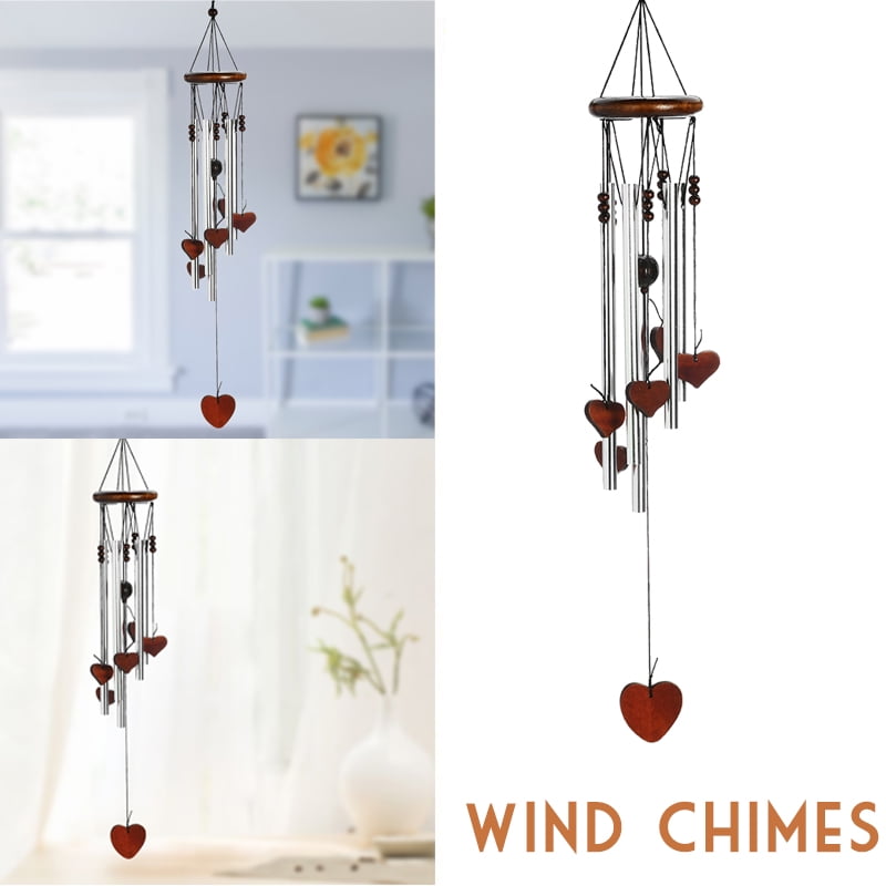 Metal Tube Wind Chime Tuned Metal Wind Chimes with Silver Finish and
