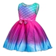 thumbnail image 3 of Girl’s Mermaid Costume Sleeveless Princess Dress Birthday Party Costume Outfits, 3 of 6