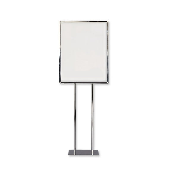 Twin Stem Metal Sign Holder - 5'H - Works With Any Standard 22”W x 28H” Posters