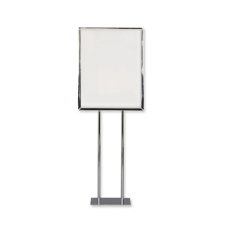 Twin Stem Metal Sign Holder - 5'H - Works With Any Standard 22”W x 28H” Posters