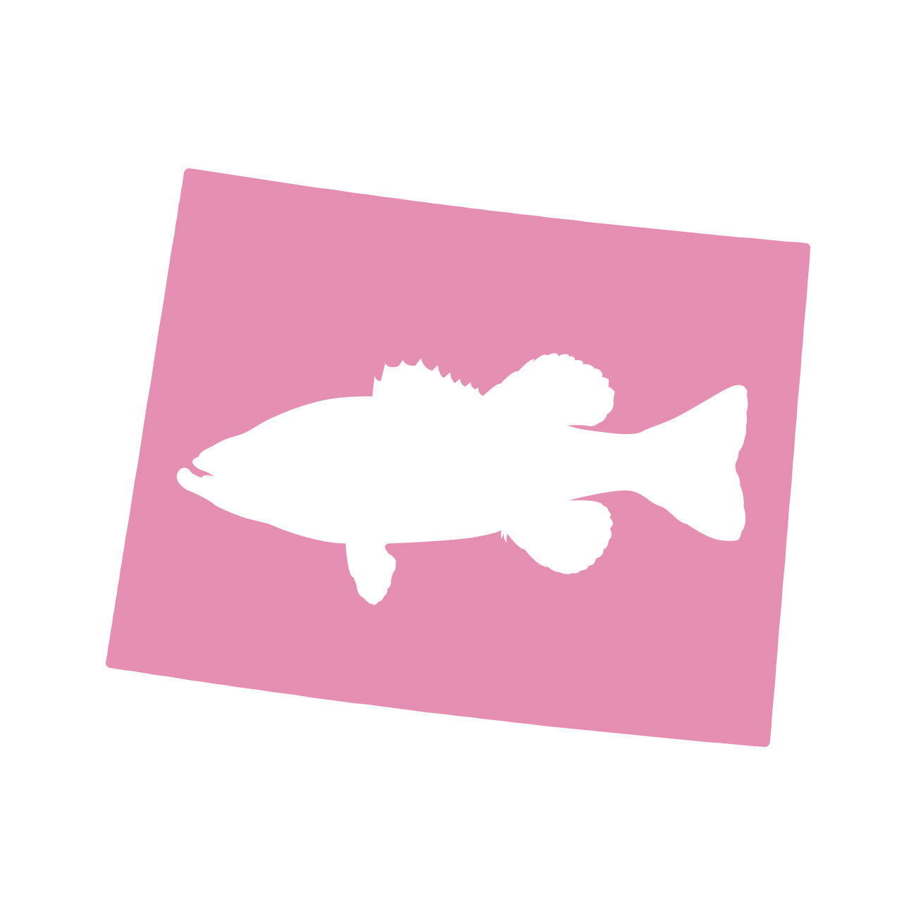 Wyoming Bass Sticker Decal Die Cut Self Adhesive Vinyl Weatherproof