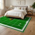 thumbnail image 3 of ODIKA 6'x9' Washable Area Rug Non-Slip, Chair-Friendly, Field Football Door Yardline Grid Center Markings Stadium Border for Dining Room, Under Table, Office Décor, 3 of 7