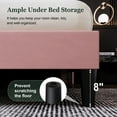 thumbnail image 4 of Amolife Full Size Bed Frame, Velvet Platform Bed with Upholstered Wingback Headboard, No Box Spring Needed, Pink, 4 of 12