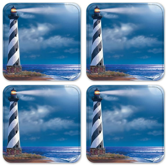 Vinyl Drink Coasters - Set of 4 - Cape Hatteras