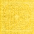 thumbnail image 1 of Ahgly Company Machine Washable Indoor Square Abstract Yellow Modern Area Rugs, 8' Square, 1 of 4